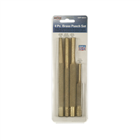 4 Piece Assorted Brass Punch Set