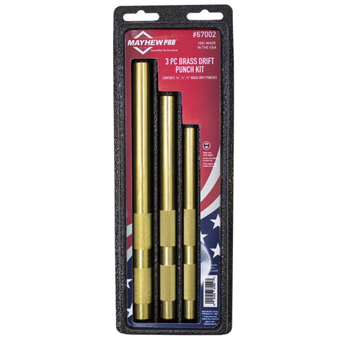 Mayhewâ„¢ 3-Piece Brass Drift Punch Set