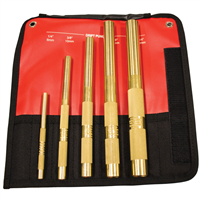 Mayhewâ„¢ 5-Piece Brass Drift Punch Set