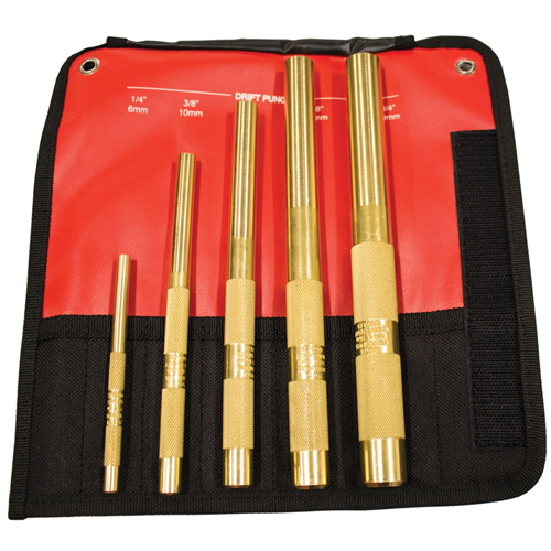 Mayhewâ„¢ 5-Piece Brass Drift Punch Set
