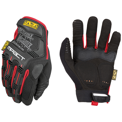 Mechanix Wear M-pactÂ® D30 High Impact Gloves, Black/Red, Large (1-Pair)