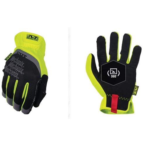 Mechanix WearÂ® FastFitÂ® E5 Gloves (Medium, Black/Fluorescent Yellow)