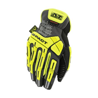 Mechanix Wear SMC-C91-008 Mechanix Wear Hi-Viz M-Pact Open Cuff E5 Gloves (Small, Fluorescent Yellow)