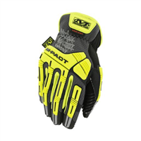 Mechanix WearÂ® Hi-Viz M-PactÂ® Open Cuff E5 Gloves (Small, Fluorescent Yellow)