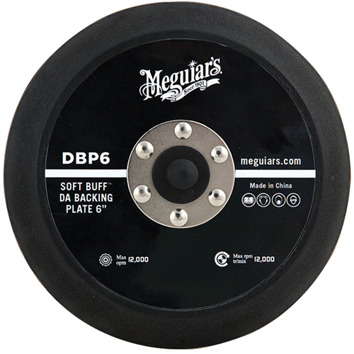 Meguiar'sÂ® Soft Buffâ„¢ DA Polisher Backing Plate (6 in., 5/16 in. - 24 Spindle)