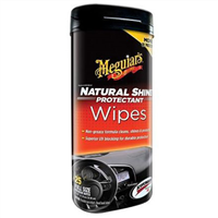 Meguiars G4100 Natural Shine Wipes, Restore Natural Color and Shine to Vinyl, Rubber & Plastic,Scotchgard Protector