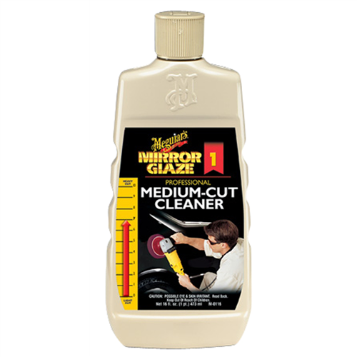 Meguiars M0116 Medium Cut Cleaner-16 Oz. - Cleaning Supplies Online
