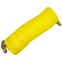 Milton Industries 1667 1/4 in. x 12 ft. Nylon Re-Koil Air Hose, Yellow