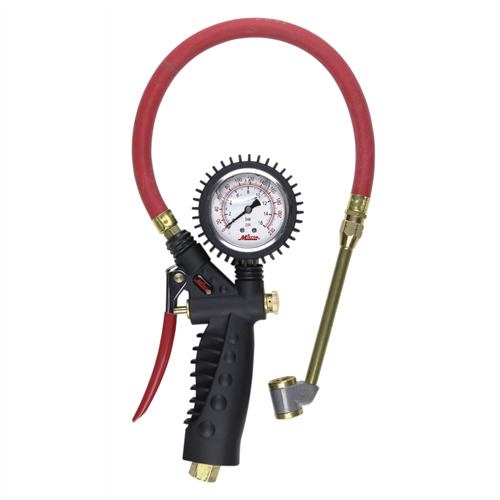 Analog Inflator Gauge with Large Bore Dual Head Chuck