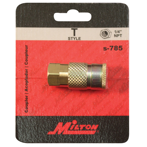1/4" NPT Female Tru-Flate/Parker T Style Coupler  1 pack
