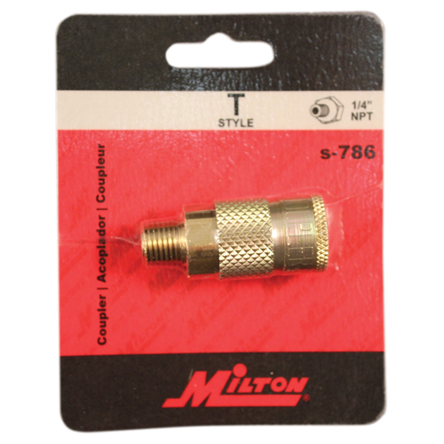 1/4" NPT Male Tru-Flate/Parker T Style Coupler 1 pack