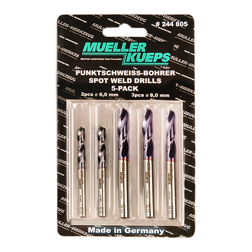 5-Pack Spot Welding Drill Bits - Power Tool Accessories