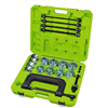 35 Piece Universal Press and Pull Sleeve Kit with XL C-Clamp with Vibro Impact Spindle
