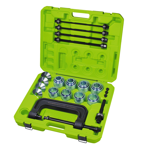 35 Piece Universal Press and Pull Sleeve Kit with XL C-Clamp with Vibro Impact Spindle