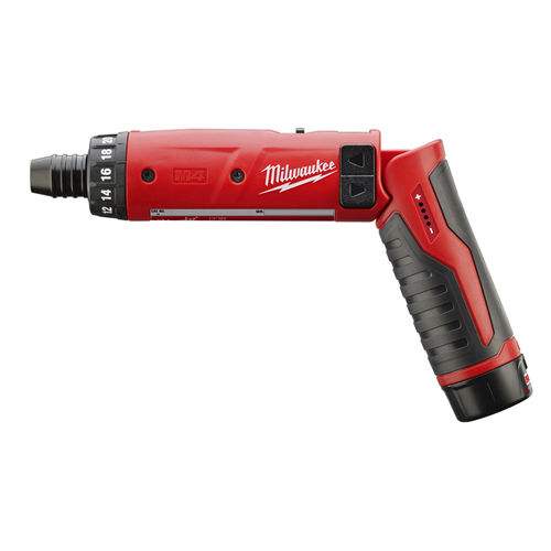 MilwaukeeÂ® M4 1/4 in. Hex Screwdriver w/ (1) Battery Kit