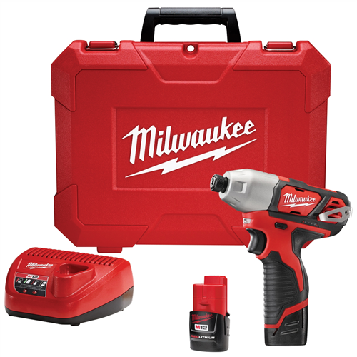 MilwaukeeÂ® M12â„¢ 1/4 in. Hex Impact Driver w/ (1) Battery Kit