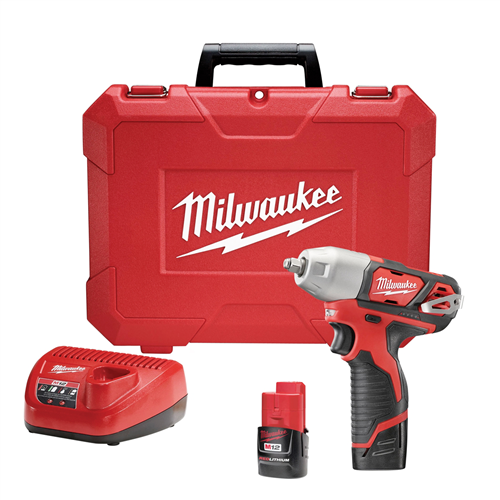 MilwaukeeÂ® M12â„¢ 3/8 in. Drive Impact Wrench w/ (2) Batteries Kit