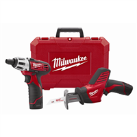 Milwaukee M12 2-Piece Combo Screwdriver Reciprocating Saw w/ (1) Lith-Ion Battery Kit