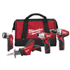 MilwaukeeÂ® 4-Piece M12â„¢ Cordless Driver and Saw Combo Kit