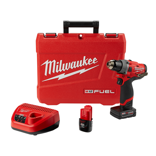 MilwaukeeÂ® M12â„¢ FUELâ„¢ Lightweight 1/2 in. Drill Driver w/ (2) Batteries Kit