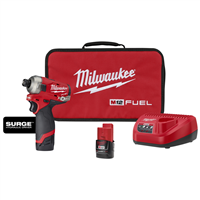 MilwaukeeÂ® M12â„¢ FUELâ„¢ SURGE 1/4 in. Hex Hydraulic Driver 2 Battery