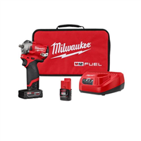 MilwaukeeÂ® M12â„¢ FUELâ„¢ 3/8 in. Stubby Impact Wrench w/ (2) Batteries Kit