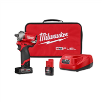 MilwaukeeÂ® M12â„¢ FUELâ„¢ Stubby 1/2 in. Impact Wrench w/ (2) Batteries Kit