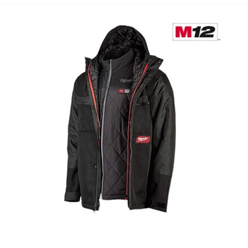 MilwaukeeÂ® M12â„¢ 3-in-1 Heated AXIS Jacket Kit w/ Gridiron Workgear