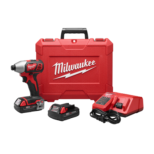 MilwaukeeÂ® M18â„¢ 1/4 in. Hex Impact Driver w/ (2) Batteries Kit