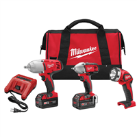 MilwaukeeÂ® M18â„¢ Impact Wrench and Flashlight 3-Piece Kit