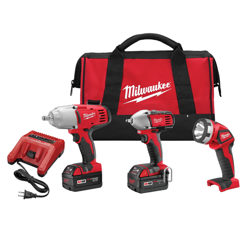 MilwaukeeÂ® M18â„¢ Impact Wrench and Flashlight 3-Piece Kit