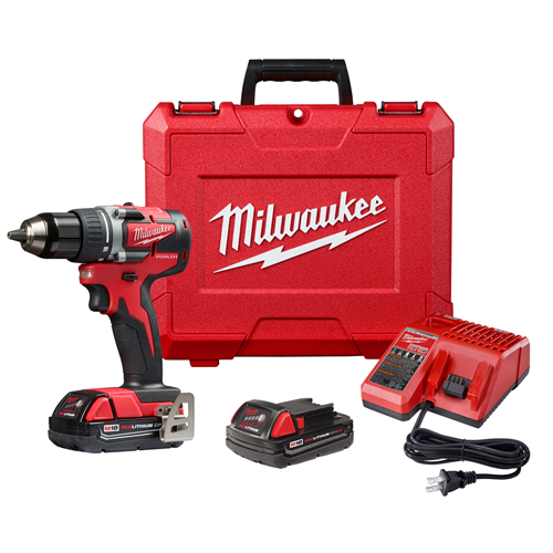 MilwaukeeÂ® M18â„¢ Compact Brushless 1/2 in. Drill Driver w/ (2) Batteries Kit