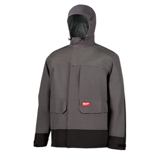 MilwaukeeÂ® 2.5 Layer Rain Shell, Gray, 3X