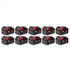 Milwaukee 10-Pack of M18â„¢ REDLITHIUMâ„¢ XC5.0 Extended Capacity Batteries