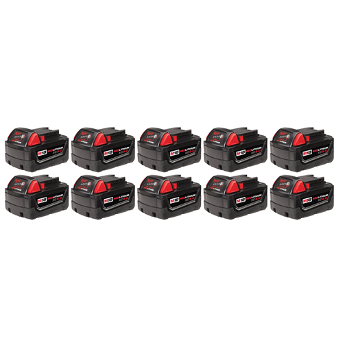 Milwaukee 10-Pack of M18â„¢ REDLITHIUMâ„¢ XC5.0 Extended Capacity Batteries