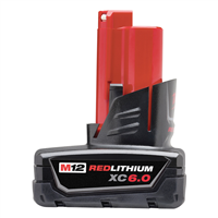 MilwaukeeÂ® M12â„¢ 12-Volt Lith-Ion XC Extended Capacity Battery-Pack 6.0Ah