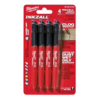 MilwaukeeÂ® 4-Pack INKZALLâ„¢ Black Fine Point Non-Toxic Marker