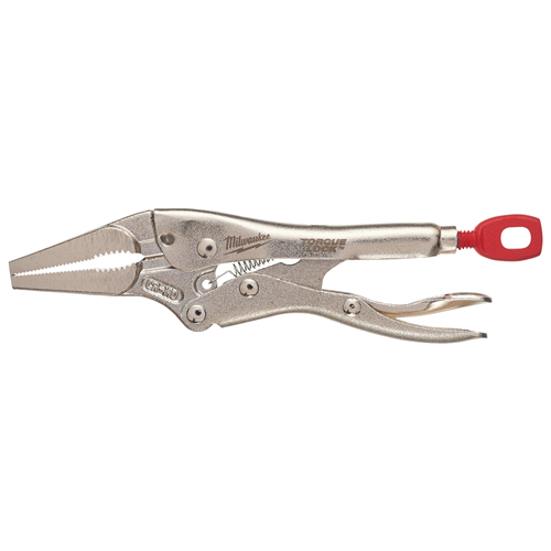 MilwaukeeÂ® 4 in. Long Nose TORQUE LOCKâ„¢ Curved Jaw Locking Pliers