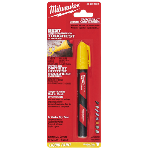 MilwaukeeÂ® INKZALLâ„¢ Yellow Liquid Paint Marker 1-Pack