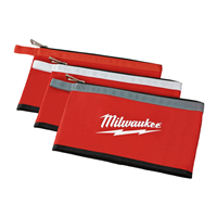 MilwaukeeÂ® 3-Pack Heavy Duty Canvas Zippered Pouches