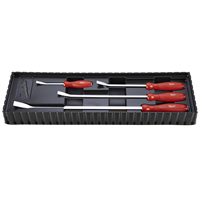 Milwaukee 4-Piece I-Beam All-Metal Core Chrome Finish Pry Bar Set, (8, 12, 18, 24 in.)