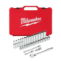 Milwaukee 48-22-9508 3/8" Drive 32Pc Ratchet & Socket Set - Metric