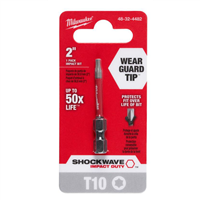 Milwaukee 48-32-4482 Shockwave T10 Torx 2" Power Bit