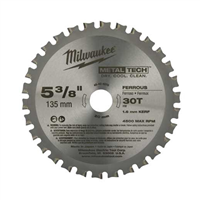 MilwaukeeÂ® 5-3/8 in. 30 Teeth Ferrous Metal Circular Saw Blade