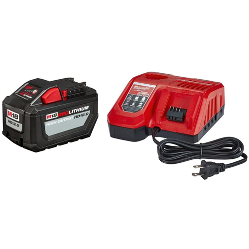 Milwaukee M18â„¢ REDLITHIUMâ„¢ HIGH OUTPUT HD12.0 Battery-Pack w/ Rapid Charger