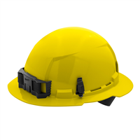 Yellow Full Brim Hard Hat w/4pt Ratcheting Suspension - Type 1, Class E