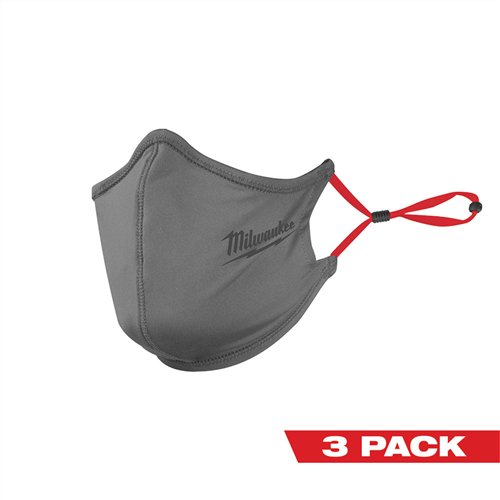 Milwaukee 48-73-4231 3Pk 2-Layer Gray Face Mask