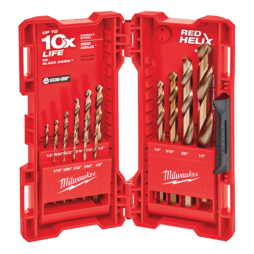 Milwaukee 15-Piece Cobalt RED HELIX Drill Bit Kit