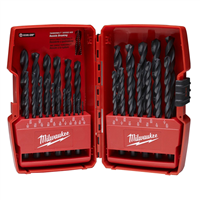 Milwaukee Thunderbolt Black Oxide Jobber Length 29-Piece Drill Bits in Case