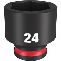 Milwaukee 49-66-6147 Shockwave Imp Duty 3/8"Dr 24Mm Std 6Pt Socket